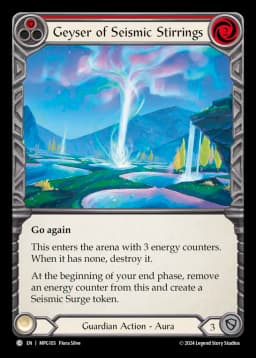 Geyser of Seismic Stirrings