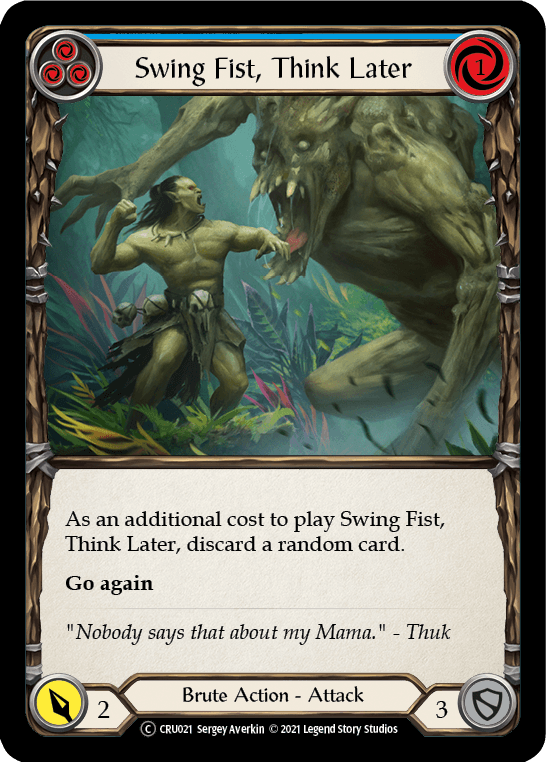 Swing Fist, Think Later